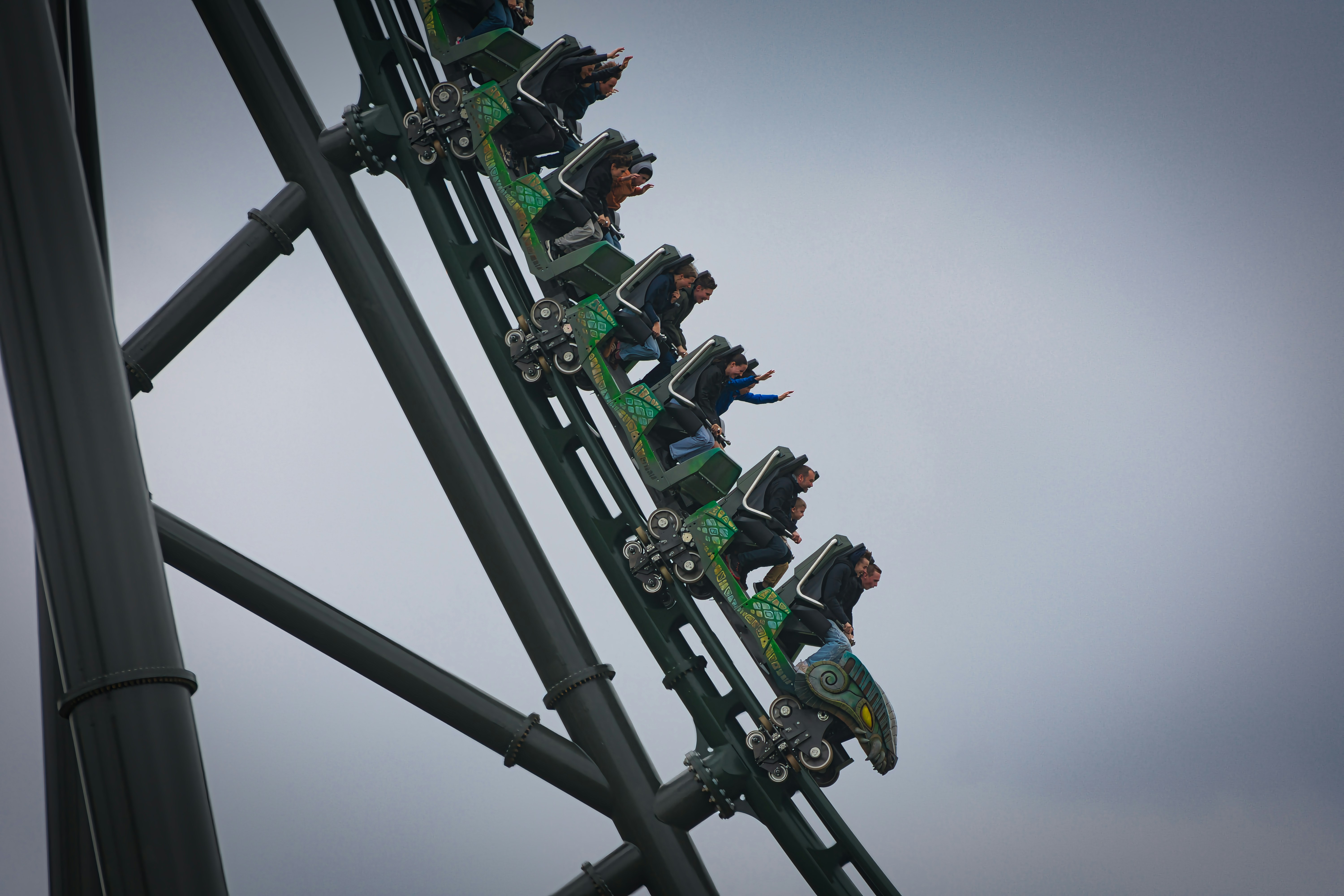 Montagna russa in azione a Walibi Belgium